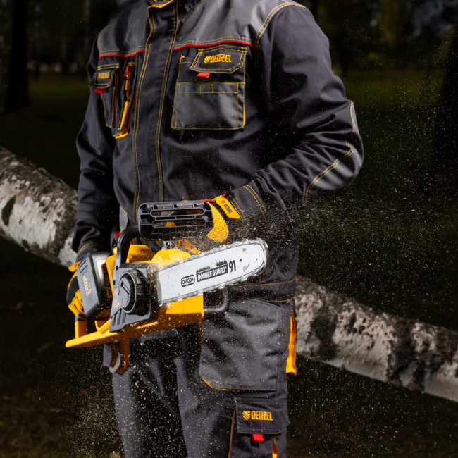 Цепная пила аккумуляторная бесщеточная RCS400-36, Li-ion, 36 В, 4 Ач, шина 400 мм Denzel в Ижевске