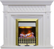 Каминокомплект Alexandria - Белый дуб с очагом Danville Antique Brass FB2