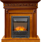 Каминокомплект Valletta - Орех с очагом Aspen Black