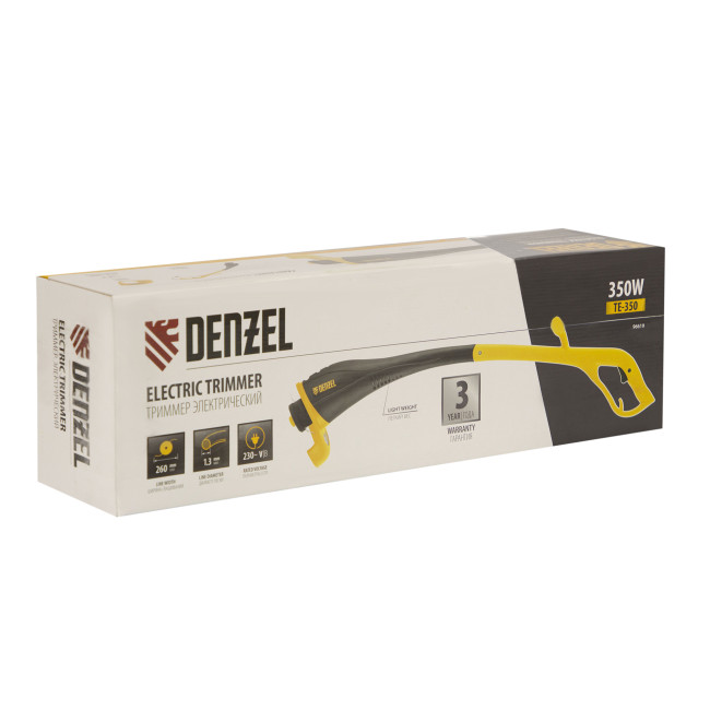 Триммер электрический TE-350, 350 Вт, 260 мм, катушка полуавтомат Denzel в Ижевске