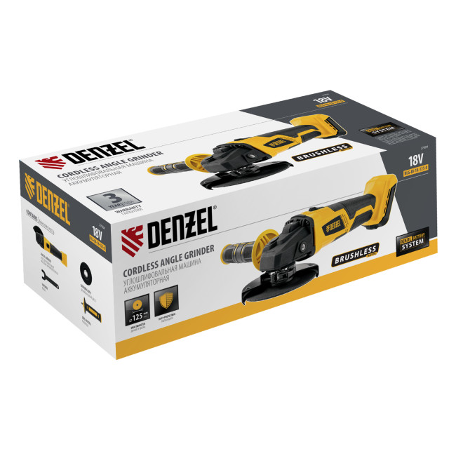 Машина углошлифовальная аккумуляторная бесщет. BLG-IB-18-125-0, Li-ion, 18 В Denzel в Ижевске