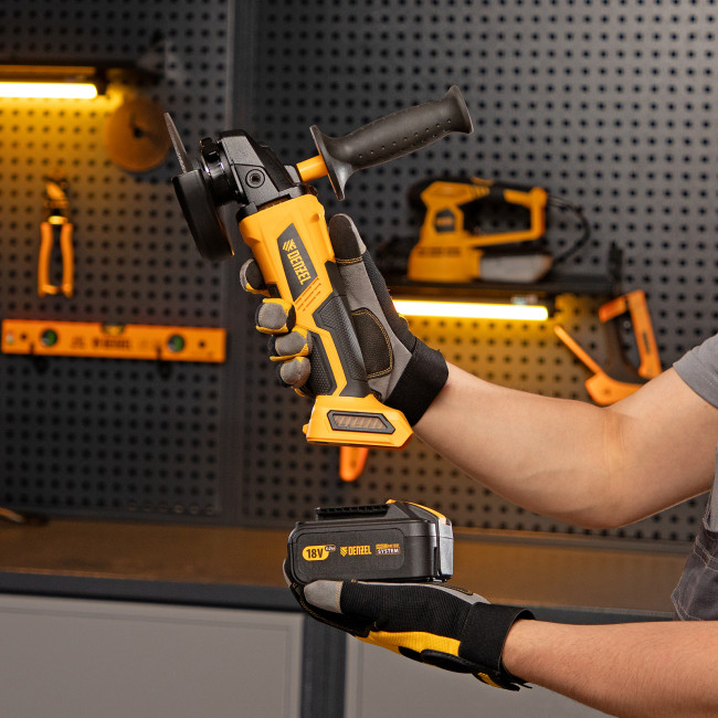 Машина углошлифовальная аккумуляторная бесщет. BLG-IB-18-125-0, Li-ion, 18 В Denzel в Ижевске