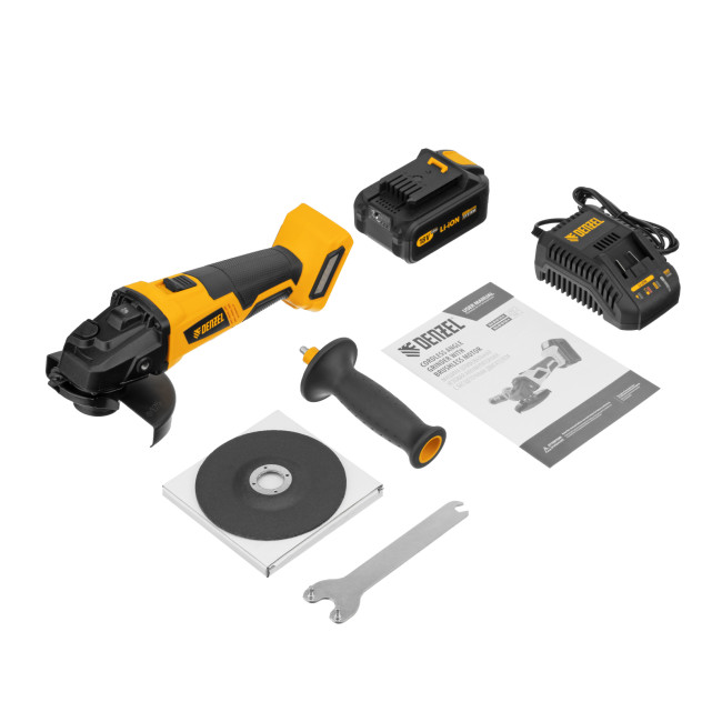 Машина углошлифовальная аккумуляторная бесщет. BLG-IB-18-125-4, Li-ion, 18 В Denzel в Ижевске