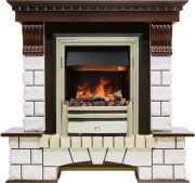 Каминокомплект Pierre Luxe - Темный дуб / Белый (Высота 1020мм) с очагом Cavendish Каминокомплект Pierre Luxe - Темный дуб / Белый (Высота 1020мм) с очагом Cavendish
