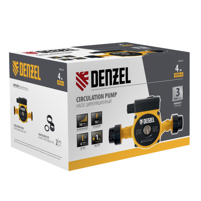 Циркуляционный насос CP25-4, напор 4 м, 50 л/мин, 1 м кабель, монт. длина 180 мм Denzel в Ижевске Циркуляционный насос CP25-4, напор 4 м, 50 л/мин, 1 м кабель, монт. длина 180 мм Denzel в Ижевске
