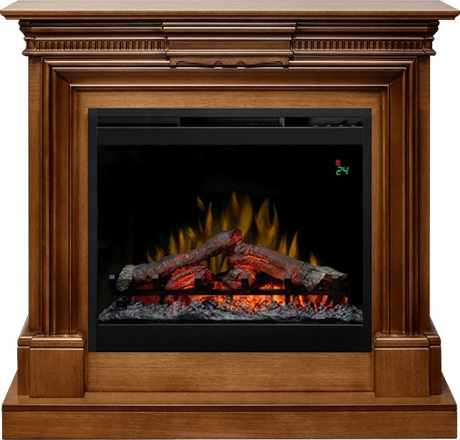 Каминокомплект Chelsea - Орех (Ширина 1150 см) с очагом Symphony 26'' DF2624L-INT в Ижевске