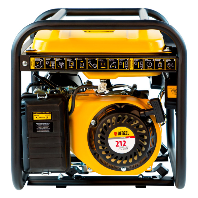 Генератор бензиновый PS 25, 2.5 кВт, 230 В, 15 л, ручной стартер Denzel в Ижевске