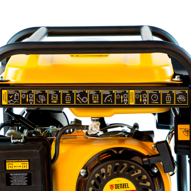 Генератор бензиновый PS 25, 2.5 кВт, 230 В, 15 л, ручной стартер Denzel в Ижевске