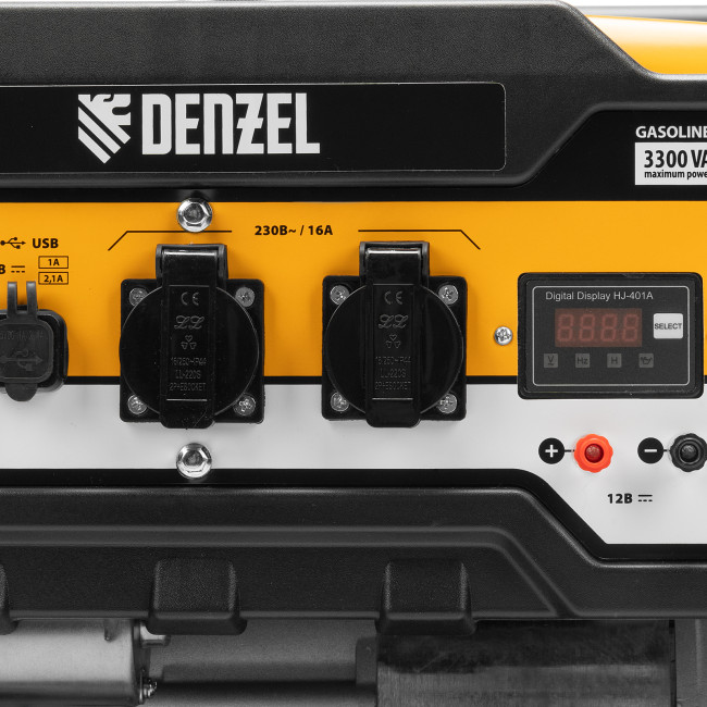 Генератор бензиновый PS-33E, 3.3 кВт, 230В, 15 л, электростартер Denzel в Ижевске
