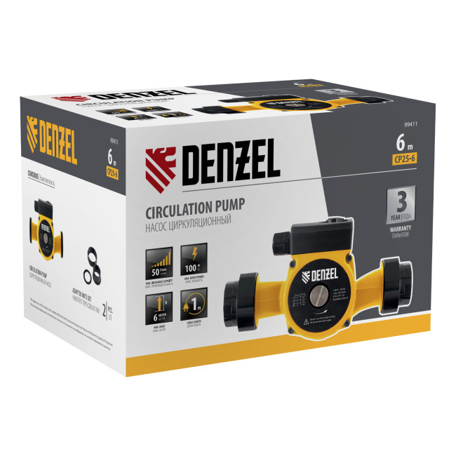 Циркуляционный насос CP25-6, напор 6 м, 50 л/мин, 1 м кабель, монт. длина 180 мм Denzel в Ижевске Циркуляционный насос CP25-6, напор 6 м, 50 л/мин, 1 м кабель, монт. длина 180 мм Denzel в Ижевске