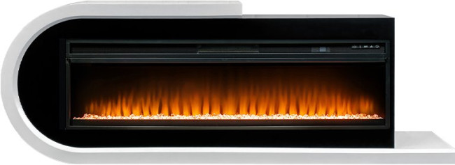Каминокомплект Basel 60 L - Белый с черным с очагом Vision 60 LED в Ижевске
