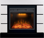 Каминокомплект Modern CRM (Разборный) - Белый с черным с очагом Emerald 23