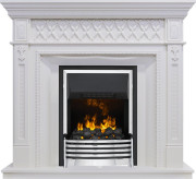 Каминокомплект Alexandria - Белый дуб с очагом Flagstaff