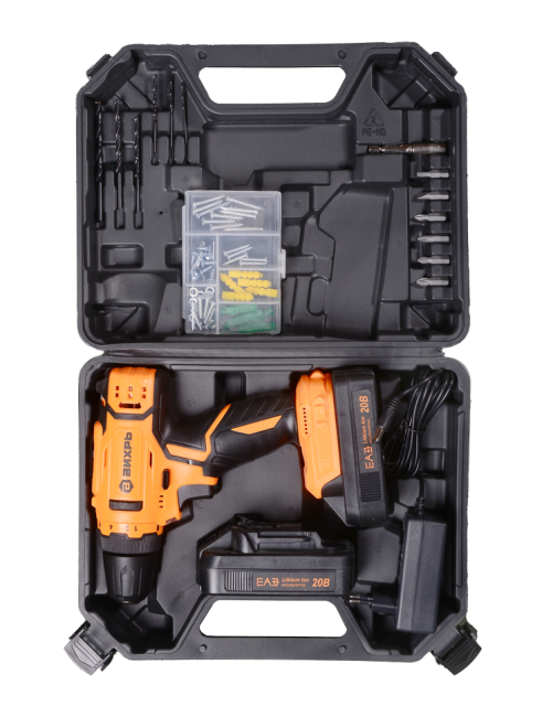 Дрель-шуруповерт аккумуляторная Вихрь ДА-20Л-2КА с набором оснастки 65 предметов в Ижевске