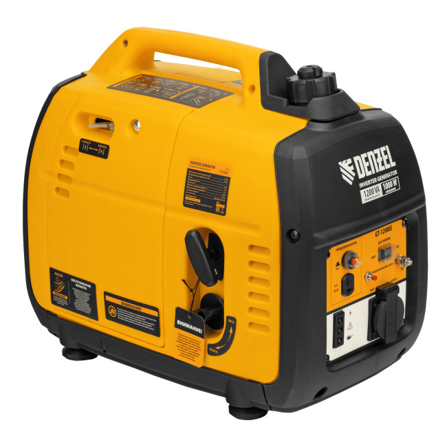 Генератор инверторный GT-1200iS, 1.2 кВт, 230 В, бак 2.4 л, закрытый корпус, ручной старт Denzel в Ижевске Генератор инверторный GT-1200iS, 1.2 кВт, 230 В, бак 2.4 л, закрытый корпус, ручной старт Denzel в Ижевске