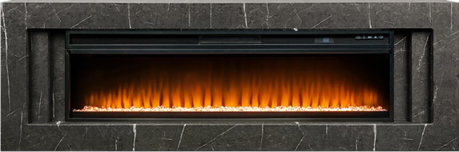 Каминокомплект Line 60 SFT Stone Touch - Серый мрамор с очагом Vision 60 LED в Ижевске