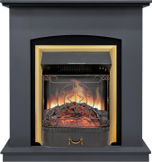 Каминокомплект Barcelona SFT (Разборный) - Серый графит с очагом Majestic FX Brass Каминокомплект Barcelona SFT (Разборный) - Серый графит с очагом Majestic FX Brass