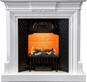 Каминокомплект Chelsea - Белый (Ширина 1080см) с очагом Cassette 400 LNH-INT (с дровами)