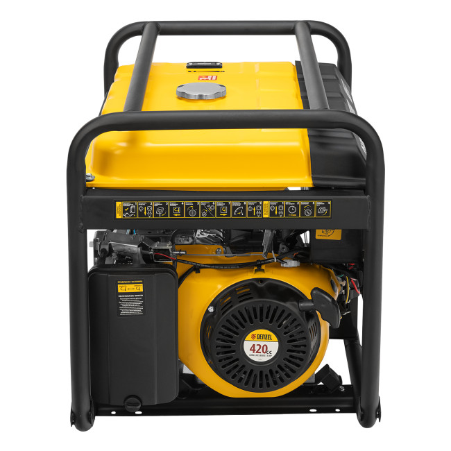 Генератор бензиновый PS 55 EA, 5.5 кВт, 230 В, 25 л, коннектор автоматики, электростартер Denzel в Ижевске