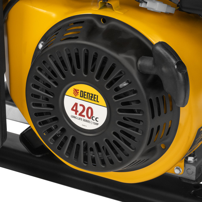 Генератор бензиновый PS 55 EA, 5.5 кВт, 230 В, 25 л, коннектор автоматики, электростартер Denzel в Ижевске