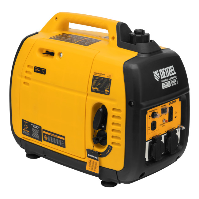 Генератор инверторный GT-2200iS, 2.2 кВт, 230 В, бак 4 л, закрытый корпус, ручной старт Denzel в Ижевске