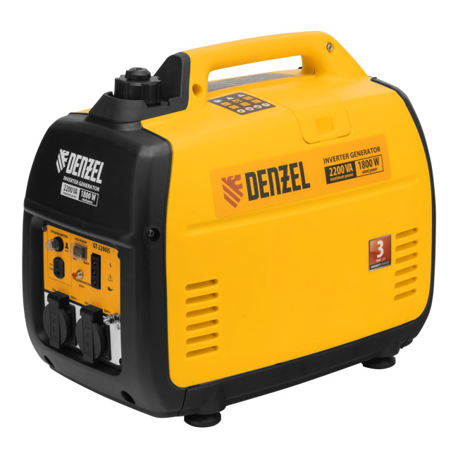 Генератор инверторный GT-2200iS, 2.2 кВт, 230 В, бак 4 л, закрытый корпус, ручной старт Denzel в Ижевске