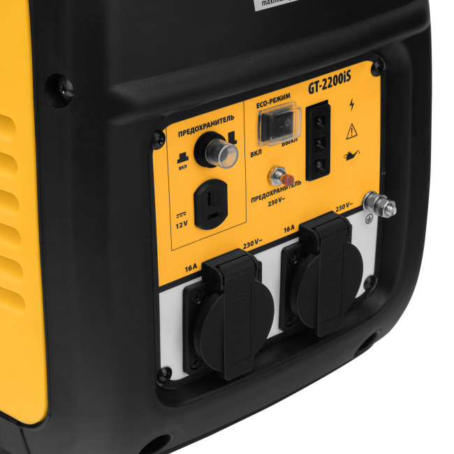 Генератор инверторный GT-2200iS, 2.2 кВт, 230 В, бак 4 л, закрытый корпус, ручной старт Denzel в Ижевске