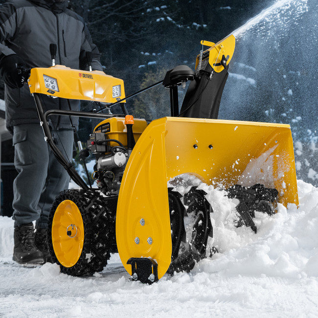 Бензиновая снегоуборочная машина SBM 610S PRO, 212 cc, электростартер, фара, обогрев Denzel в Ижевске Бензиновая снегоуборочная машина SBM 610S PRO, 212 cc, электростартер, фара, обогрев Denzel в Ижевске