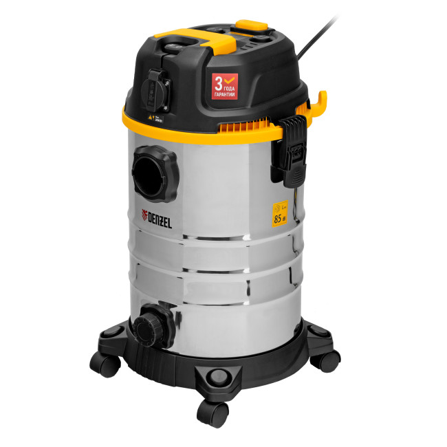 Пылесос строительный RVC30, 1400 Вт, бак 30 л, шланг 3 м, розетка с автосинхр. Denzel в Ижевске Пылесос строительный RVC30, 1400 Вт, бак 30 л, шланг 3 м, розетка с автосинхр. Denzel в Ижевске