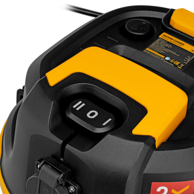 Пылесос строительный RVC30, 1400 Вт, бак 30 л, шланг 3 м, розетка с автосинхр. Denzel в Ижевске Пылесос строительный RVC30, 1400 Вт, бак 30 л, шланг 3 м, розетка с автосинхр. Denzel в Ижевске