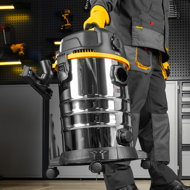 Пылесос строительный RVC30, 1400 Вт, бак 30 л, шланг 3 м, розетка с автосинхр. Denzel в Ижевске Пылесос строительный RVC30, 1400 Вт, бак 30 л, шланг 3 м, розетка с автосинхр. Denzel в Ижевске