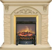 Каминокомплект Bern Сланец крупный бежевый / Алебастр темная патина с очагом Fobos FX M Brass Каминокомплект Bern Сланец крупный бежевый / Алебастр темная патина с очагом Fobos FX M Brass