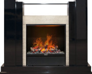 Каминокомплект Rockwell - Черный лак, слоновая кость с очагом Albany Каминокомплект Rockwell - Черный лак, слоновая кость с очагом Albany
