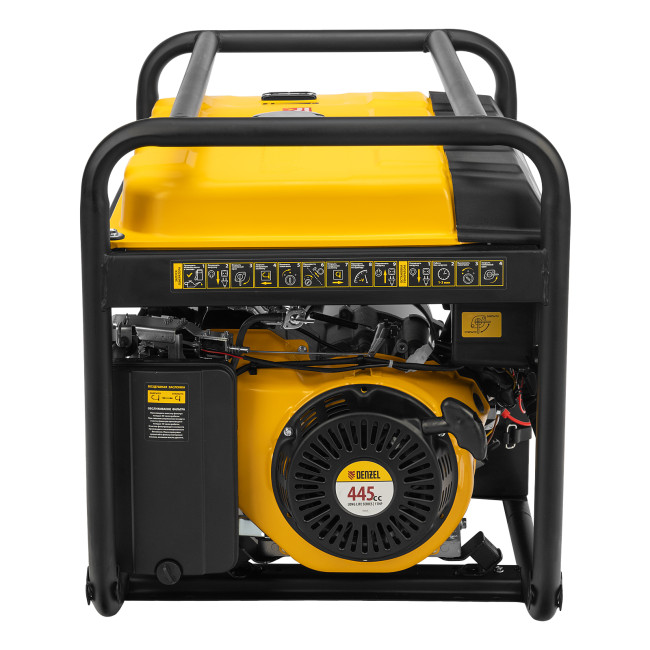 Генератор бензиновый PS 80 EA, 8.0 кВт, 230 В, 25 л, коннектор автоматики, электростартер Denzel в Ижевске