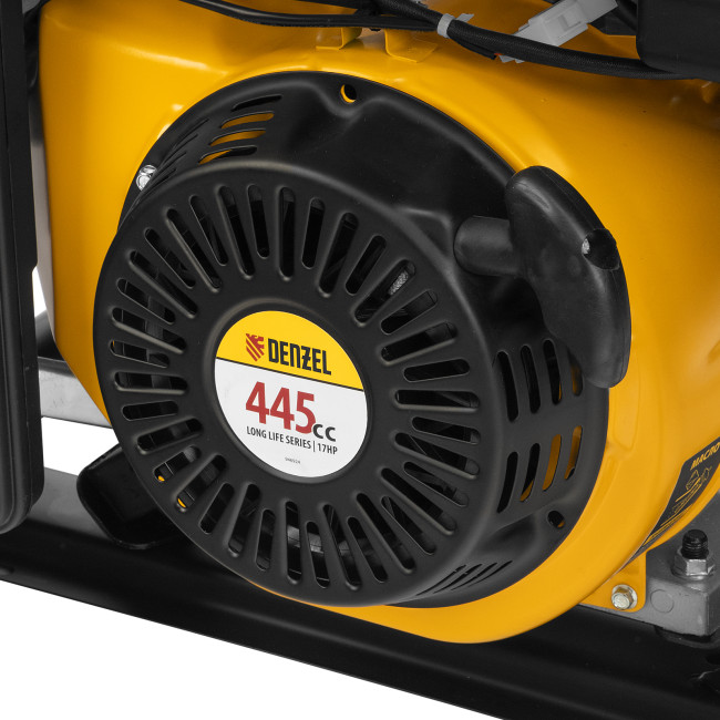 Генератор бензиновый PS 80 EA, 8.0 кВт, 230 В, 25 л, коннектор автоматики, электростартер Denzel в Ижевске