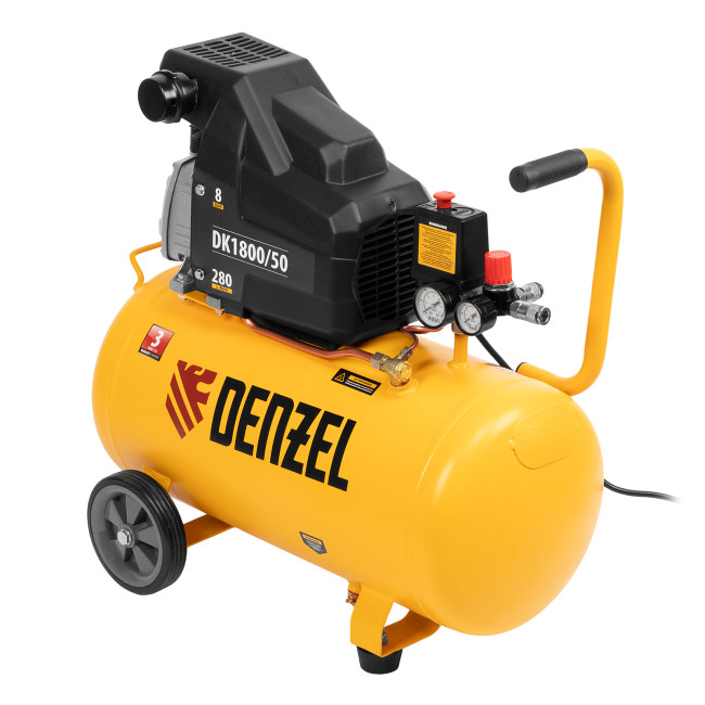 Компрессор воздушный DK1800/50, Х-PRO 1.8 кВт, 280л/мин, 50л Denzel в Ижевске