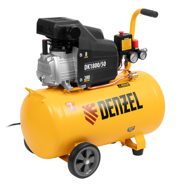 Компрессор воздушный DK1800/50, Х-PRO 1.8 кВт, 280л/мин, 50л Denzel в Ижевске