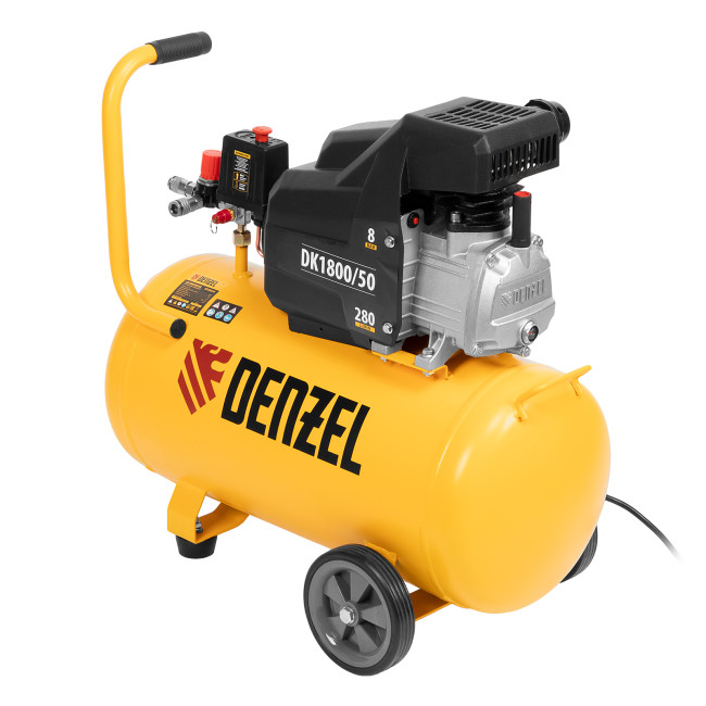 Компрессор воздушный DK1800/50, Х-PRO 1.8 кВт, 280л/мин, 50л Denzel в Ижевске