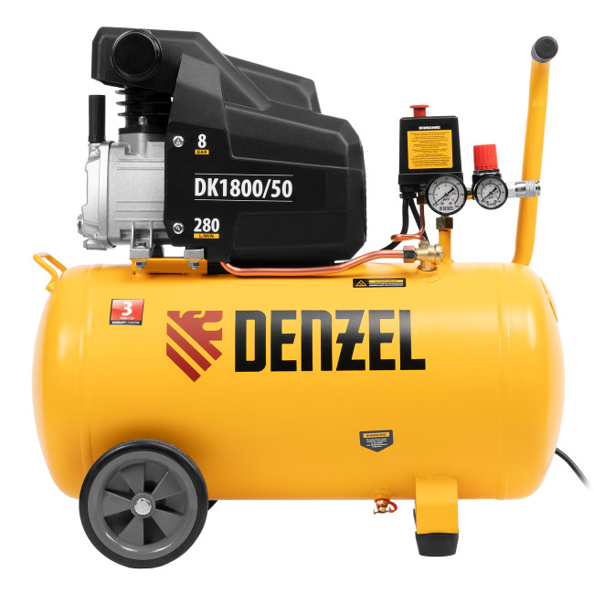 Компрессор воздушный DK1800/50, Х-PRO 1.8 кВт, 280л/мин, 50л Denzel в Ижевске
