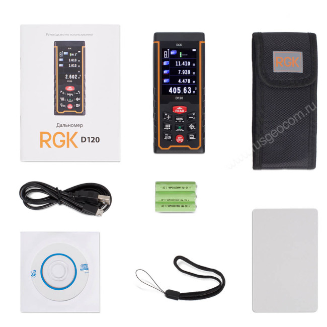 Лазерный дальномер с видоискателем RGK D120 (с поверкой) в Ижевске