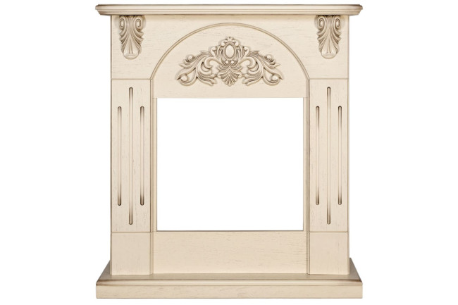 Каминокомплект Chester Wood - Алебастр темная патина с очагом Vision 18 LED FX в Ижевске Каминокомплект Chester Wood - Алебастр темная патина с очагом Vision 18 LED FX в Ижевске