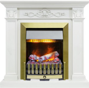 Каминокомплект Verona - Белый дуб с очагом Danville Antique Brass FB2