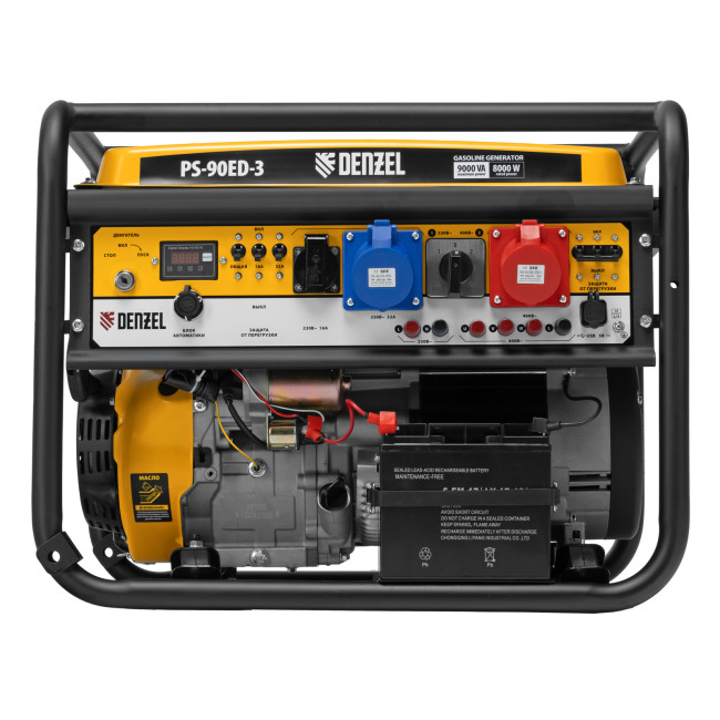 Генератор бензиновый PS 90 ED-3, 9.0 кВт, переключение режима 230 В/400 В, 25 л, электростартер Denzel в Ижевске