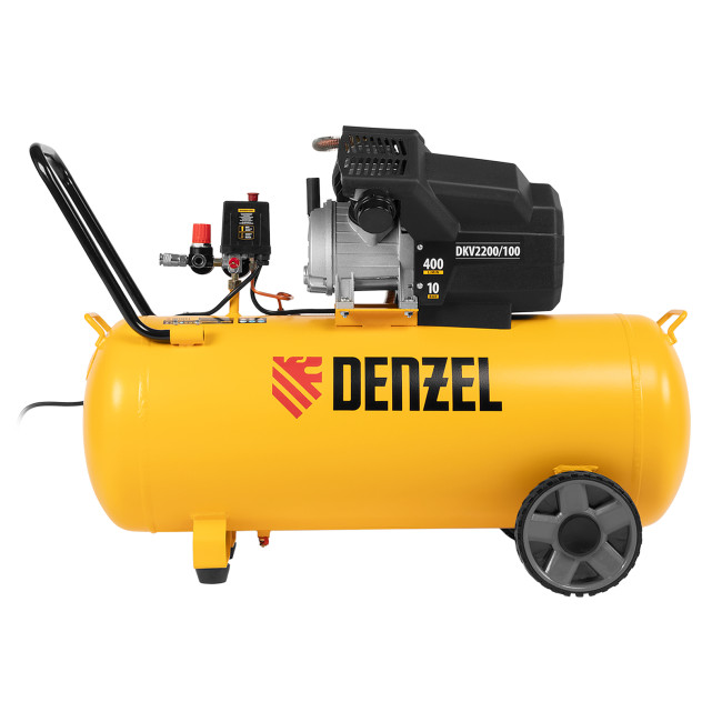 Компрессор воздушный DKV2200/100, Х-PRO 2.2 кВт, 400 л/мин, 100л Denzel в Ижевске