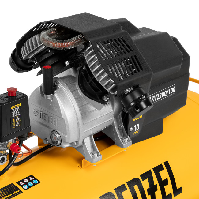 Компрессор воздушный DKV2200/100, Х-PRO 2.2 кВт, 400 л/мин, 100л Denzel в Ижевске