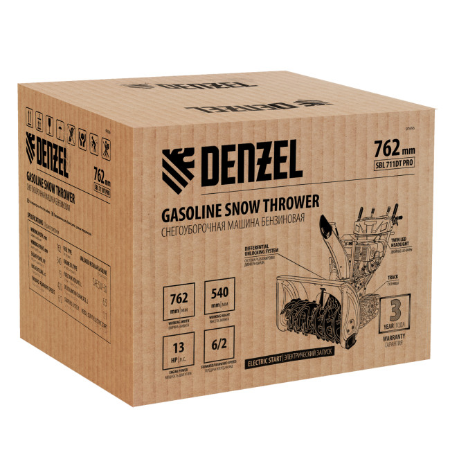 Бензиновая снегоуборочная машина SBL 711DT PRO, 420cc, гусеницы, эл.старт, блок. дифф. Denzel в Ижевске Бензиновая снегоуборочная машина SBL 711DT PRO, 420cc, гусеницы, эл.старт, блок. дифф. Denzel в Ижевске