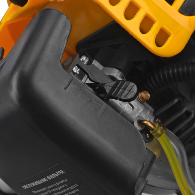 Триммер бензиновый DT-52E, 52 см3, неразъемная штанга, электростартер, состоит из 2 частей Denzel в Ижевске