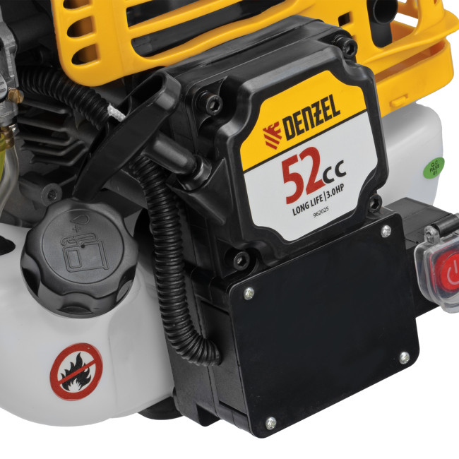 Триммер бензиновый DT-52E, 52 см3, неразъемная штанга, электростартер, состоит из 2 частей Denzel в Ижевске