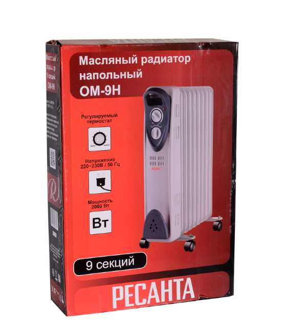 Масляный радиатор РЕСАНТА ОМ-9Н в Ижевске Масляный радиатор РЕСАНТА ОМ-9Н в Ижевске