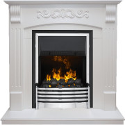 Каминокомплект Sorrento угловой - Белый дуб с очагом Flagstaff Каминокомплект Sorrento угловой - Белый дуб с очагом Flagstaff